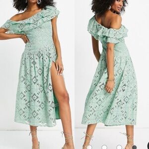 ASOS DESIGN one-shoulder midi dress